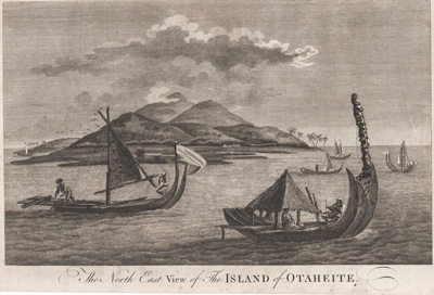 The North East View of the Island of Otaheite (Tahiti)